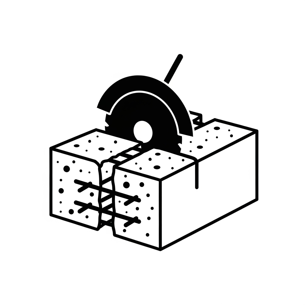 Ikona usługi cięcie betonu i żelbetu