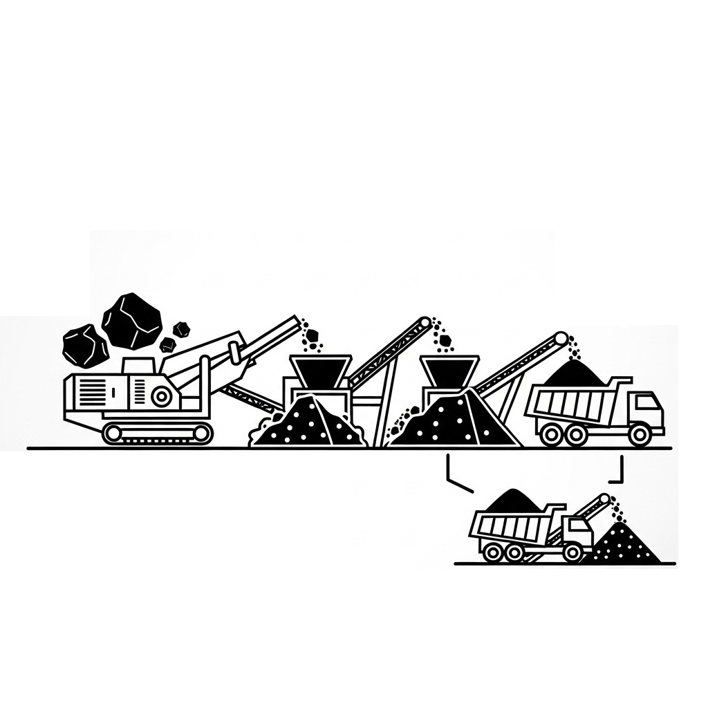 Ikona usługi kruszenie i sprzedaż kruszyw