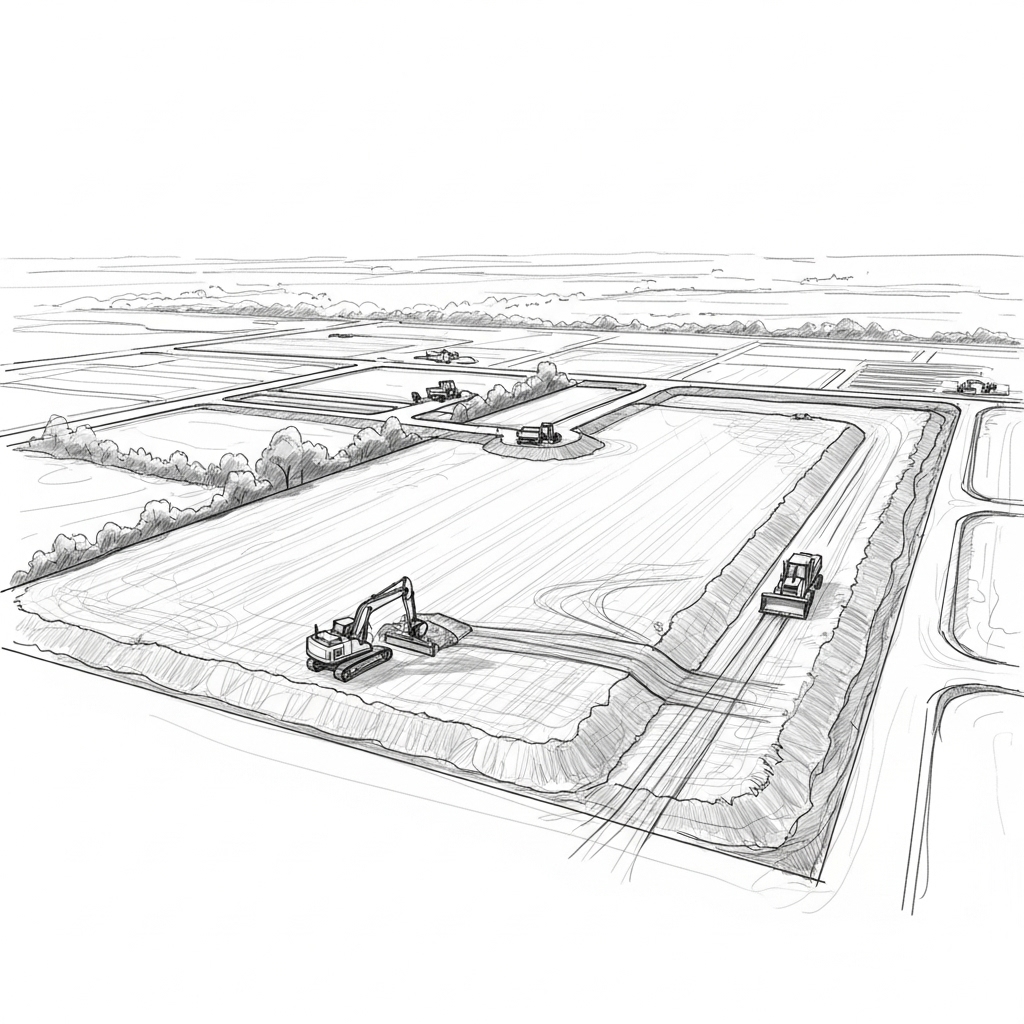 Zdjęcie z realizacji projektu przygotowania terenu