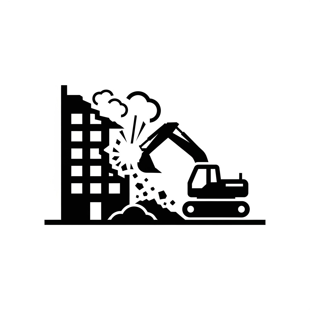 Ikona usługi wyburzenia i rozbiórki