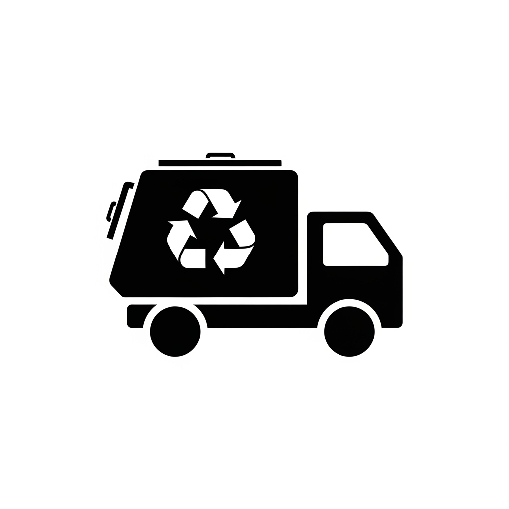 Ikona usługi wywóz odpadów i recykling